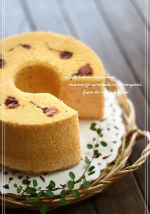 桜・香味シフォンケーキ2-レシピのメイン写真