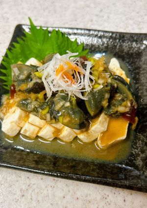 ポン酢で簡単♪ピータン豆腐-レシピのメイン写真
