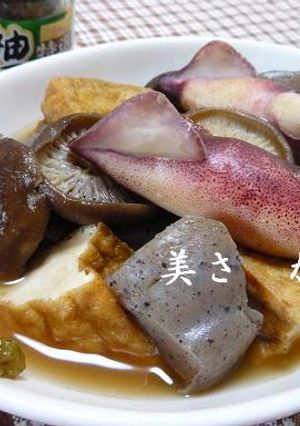 厚揚げとこんにゃくの煮物やりいか入り-レシピのメイン写真