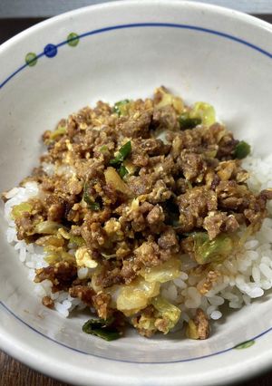 豚のひき肉の丼　309-レシピのメイン写真