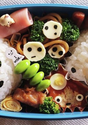 ジブリ　こだま　カルシュファー　キャラ弁-レシピのメイン写真
