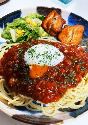 市販のミートソースにひと手間！-レシピのメイン写真
