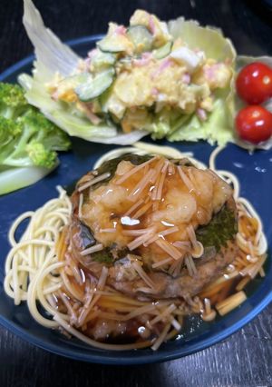 子供が好き和風大葉おろし餡掛けハンバーグ-レシピのメイン写真