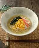 わかめとカニカマの冷やしラーメン