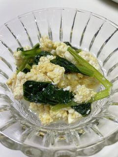 小松菜と豆腐の卵とじ-レシピのメイン写真