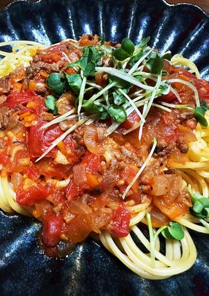 生トマトのミートソース-レシピのメイン写真