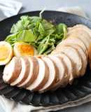 たべごぼう茶で鶏むね肉のチャーシュー