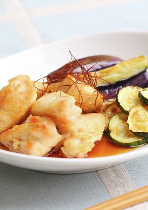 鶏むね肉と夏野菜の南蛮漬け-レシピのメイン写真