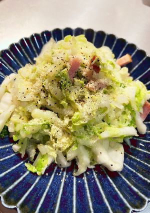 白菜消費!白菜とベーコンのペペロンチーノ-レシピのメイン写真