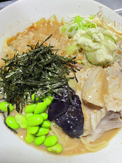 夏バテ防*味噌汁風ぶっかけそうめんパスタ-レシピのメイン写真