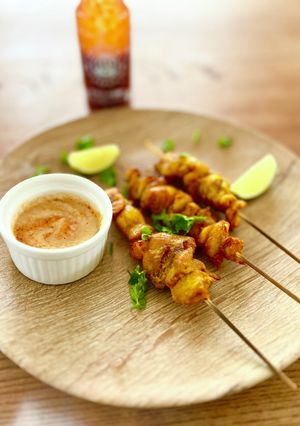 サテー風焼き鳥　甘辛ピーナッツソースで♪-レシピのメイン写真