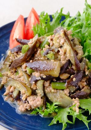 〈くらし薬膳〉ナスの肉味噌炒め-レシピのメイン写真