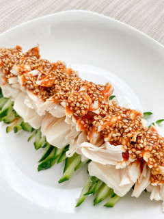 高たんぱく★鶏ささみと豆腐の韓国風棒棒鶏-レシピのメイン写真