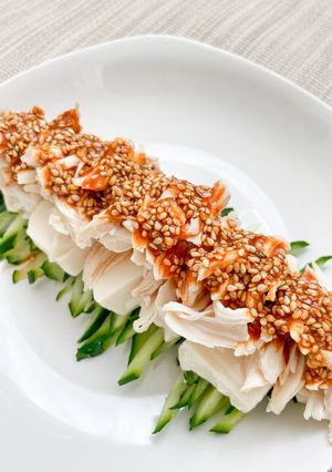 高たんぱく★鶏ささみと豆腐の韓国風棒棒鶏-レシピのメイン写真