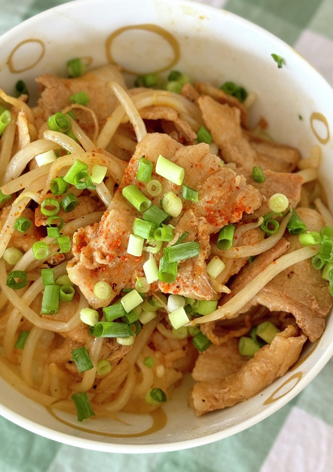 超簡単♡豚バラともやしの激旨丼！-レシピのメイン写真
