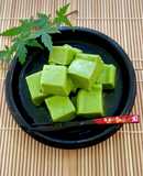 片栗粉で作る＊抹茶ミルクわらび餅