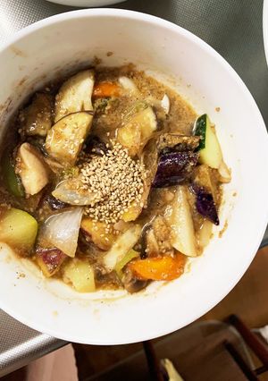 簡単コク旨梅レモン味ツナ根菜茄子野菜炒め-レシピのメイン写真