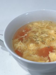 ズボラ流☆トマトと卵のコンソメスープ-レシピのメイン写真
