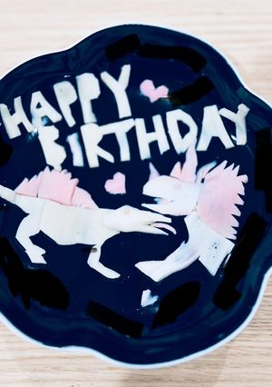恐竜好きな子供に！甘くない誕生日プレート-レシピのメイン写真