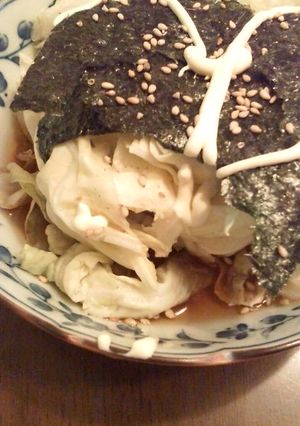 レンジでヘルシー♪キャベツ簡単つゆマヨ★-レシピのメイン写真