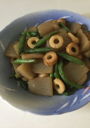 竹輪・こんにゃく・インゲンの簡単常備菜-レシピのメイン写真