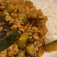 簡単!茄子とズッキーニの豚キーマカレー