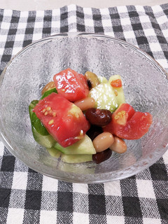 夏野菜とお豆の中華風サラダ-レシピのメイン写真
