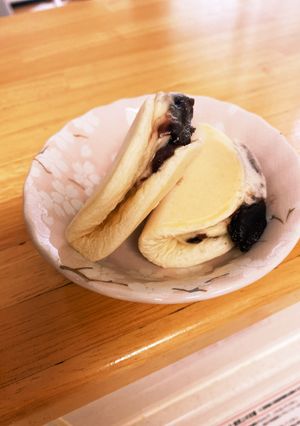 卵なし♪モチモチべた焼き（あんこ入り）-レシピのメイン写真