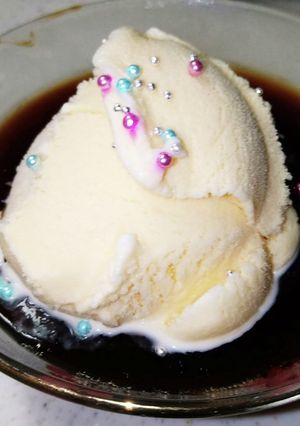 コーヒーゼリー　バニラアイスのせ-レシピのメイン写真