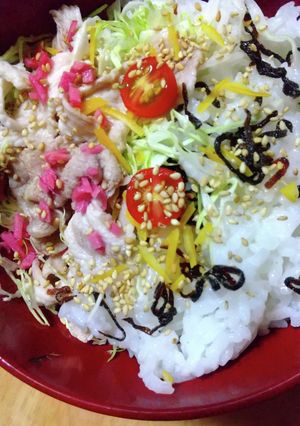 豚しゃぶキャベツ丼-レシピのメイン写真