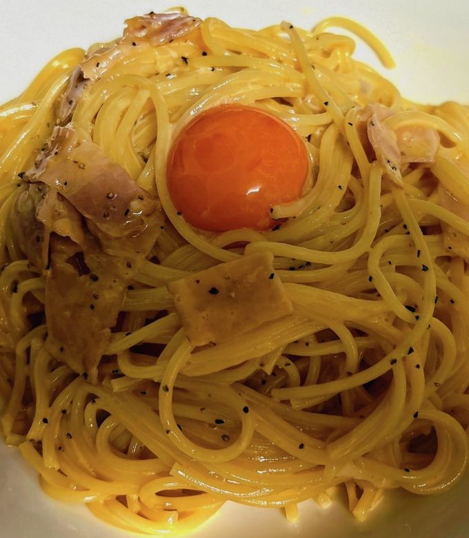 カルボナーラ さらに卵黄で絡めて食べる濃厚カルボナーラ by ありころ