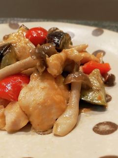 鶏ムネ肉と茄子のスイチリマヨ炒め-レシピのメイン写真