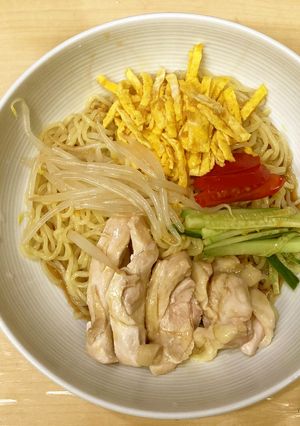 蒸し鶏の冷やし中華【高タンパク低脂質】-レシピのメイン写真