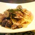 あさりと筍のにんにく醤油スープパスタ