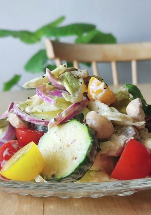 マッシュルームのシーザーサラダ☆夏野菜-レシピのメイン写真