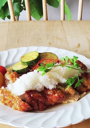 悶絶☆鶏もも肉甘酢おろし☆甘辛煮☆食中毒-レシピのメイン写真
