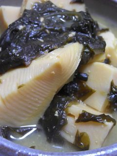 たけのことわかめの味噌煮-レシピのメイン写真