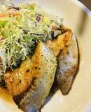 焼き魚●ブリ切り身の塩バターソテー