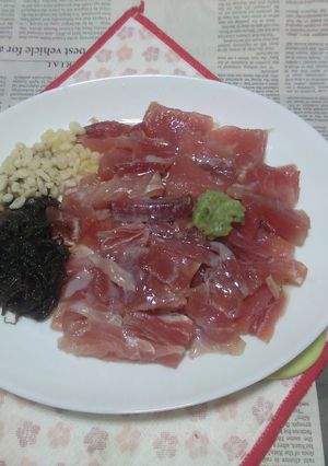 キハダマグロのすき身でカルパッチョ風V3-レシピのメイン写真