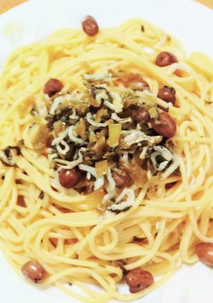 茹でピーナッツの高菜パスタ-レシピのメイン写真