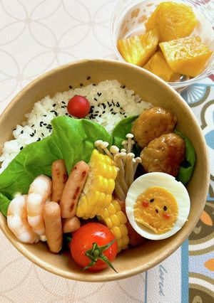 中学女子弁当♡暑い日も頑張れ！-レシピのメイン写真