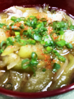 鶏もも肉と茄子の冷やしぶっかけそうめん-レシピのメイン写真