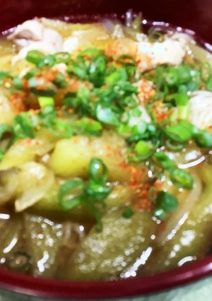 鶏もも肉と茄子の冷やしぶっかけそうめん-レシピのメイン写真