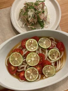 冷やしうどん 我が家のトッピングと茹で方-レシピのメイン写真