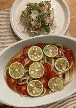 冷やしうどん　我が家のトッピングと茹で方-レシピのメイン写真
