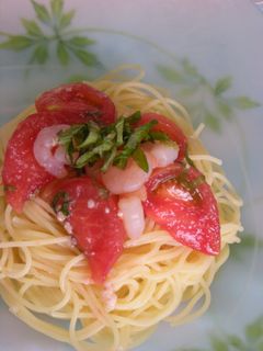 塩麹 de トマトと海老の冷製パスタ-レシピのメイン写真