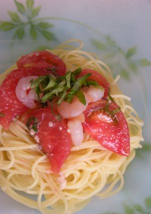 塩麹 de トマトと海老の冷製パスタ-レシピのメイン写真