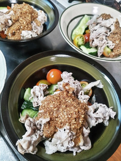 豚こまときゅうりとミニトマトのごま酢和え-レシピのメイン写真