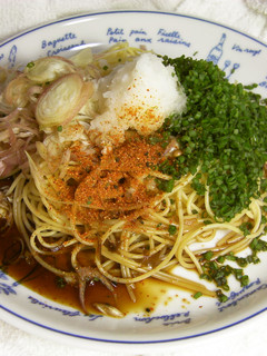 無添加 みょうがと葱の七味おろしパスタ-レシピのメイン写真