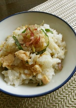 「減らソルト」鮭缶と香味野菜の混ぜ寿司-レシピのメイン写真
